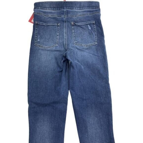 NWT SPANX Distressed High Rise Ankle Denim Legging XS Medium Wash - Picture 11 of 12